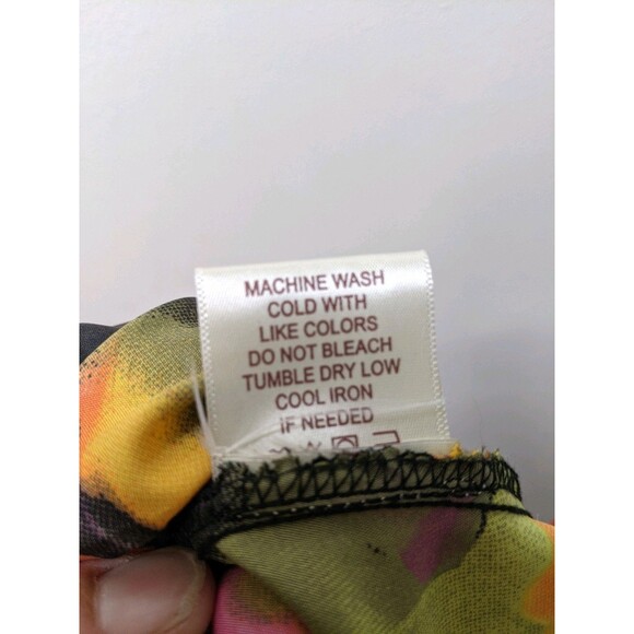 Moon Orchid Floral Maxi Skirt Sz 2X Elastic Waist Colorful Pockets Lightweight - Picture 9 of 9